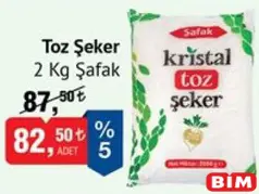 ŞAFAK TOZ ŞEKER 2 KG fiyat ve kampanya bilgisi